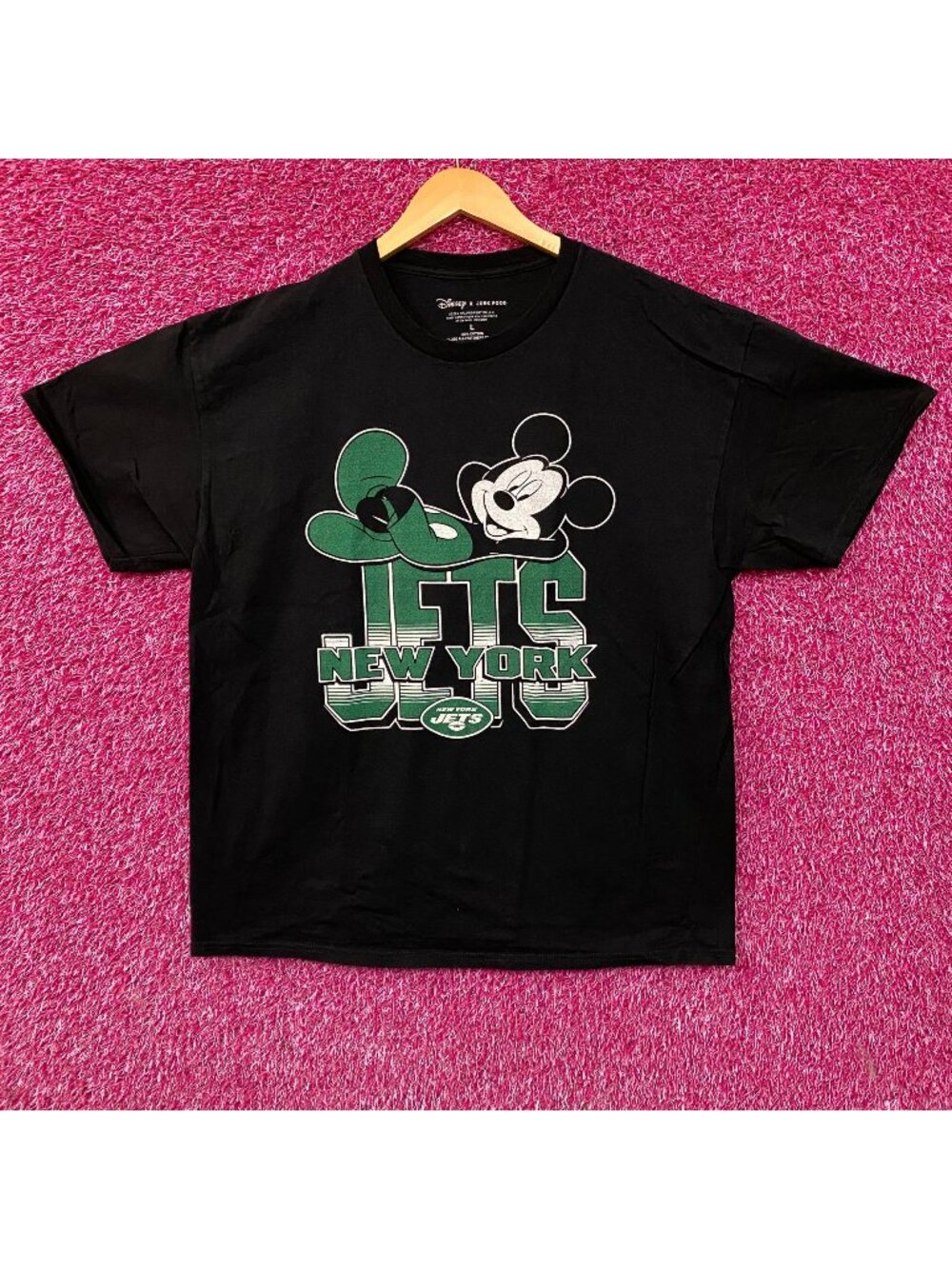 Junk Food x Disney Mickey Mouse Kick Back New York Jets Shirt Large